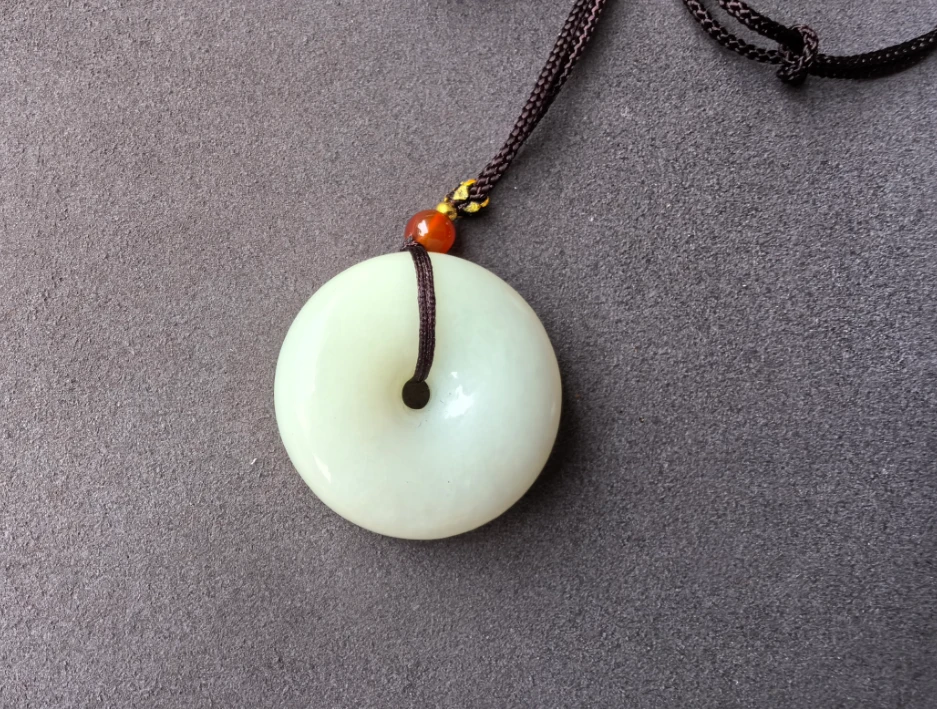 和田玉白玉平安扣