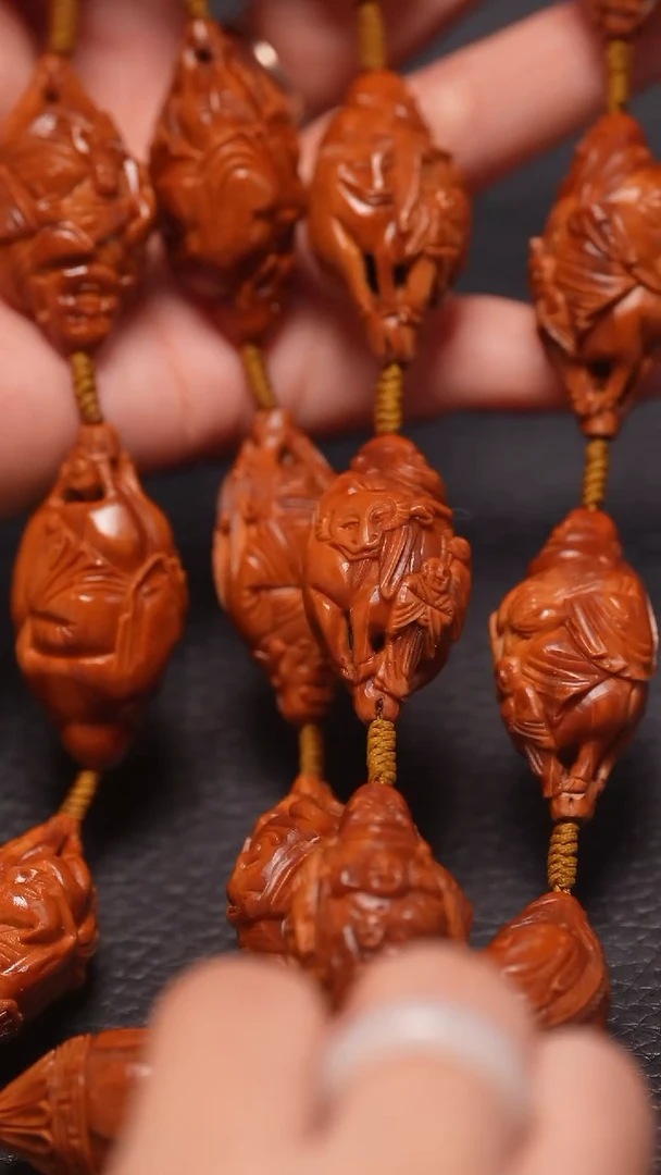 手串橄榄核回血2.2周全根骑兽童子十八罗汉
