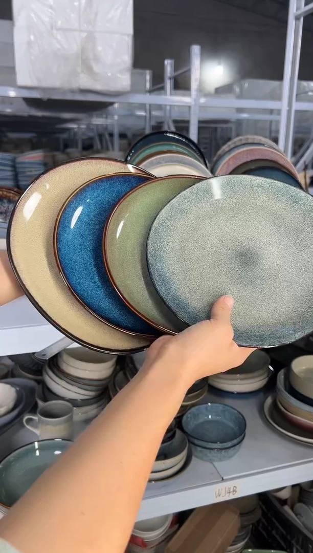 陶瓷外贸尾货瑕疵满20包邮X4小盘8英寸20厘米左右