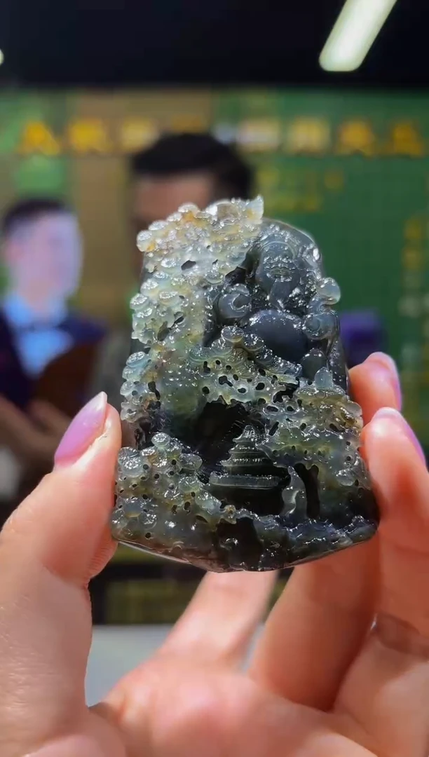 未镶嵌定制翡翠17/09011/YZ/发其一件/人物