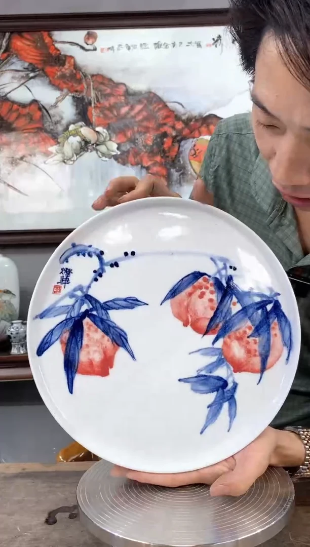 吴义松陶瓷联盟手绘陶瓷编号：