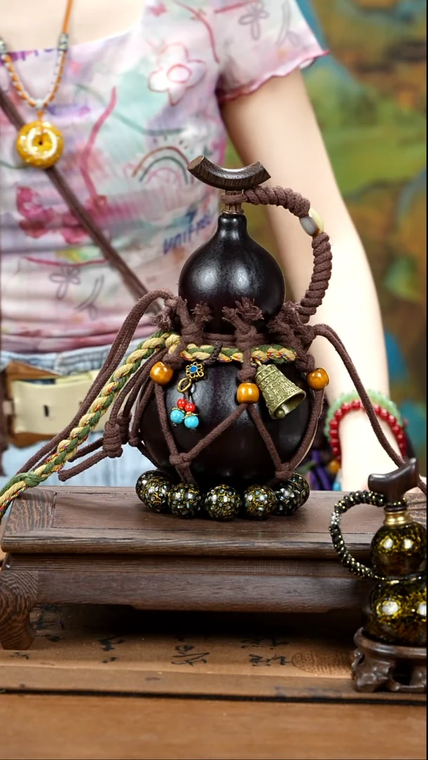 XD044网兜款酒葫芦不包手串及旋转底座-