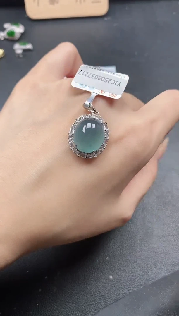 银S925镶嵌戒指翡翠51511