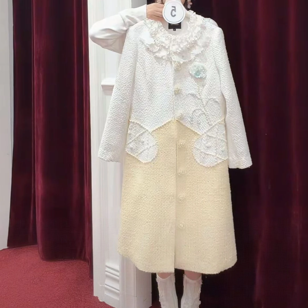 Marie Elie【曦光芙蓉】钉珠大衣EAF44J47120