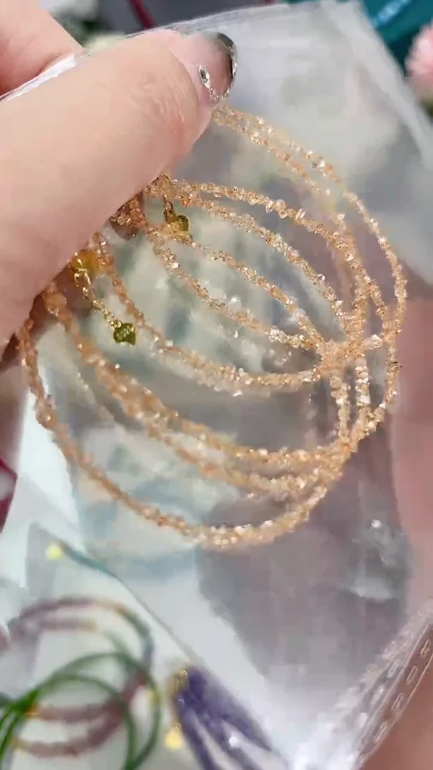 【闪购商品】钻石手链银S925镶嵌香槟色99