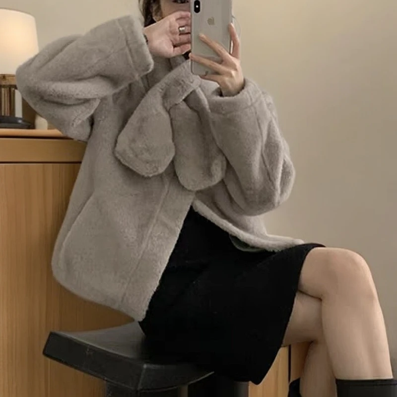 【素境】6616#秋冬厚外套上衣女外套短款加厚女士百搭（衣长53）