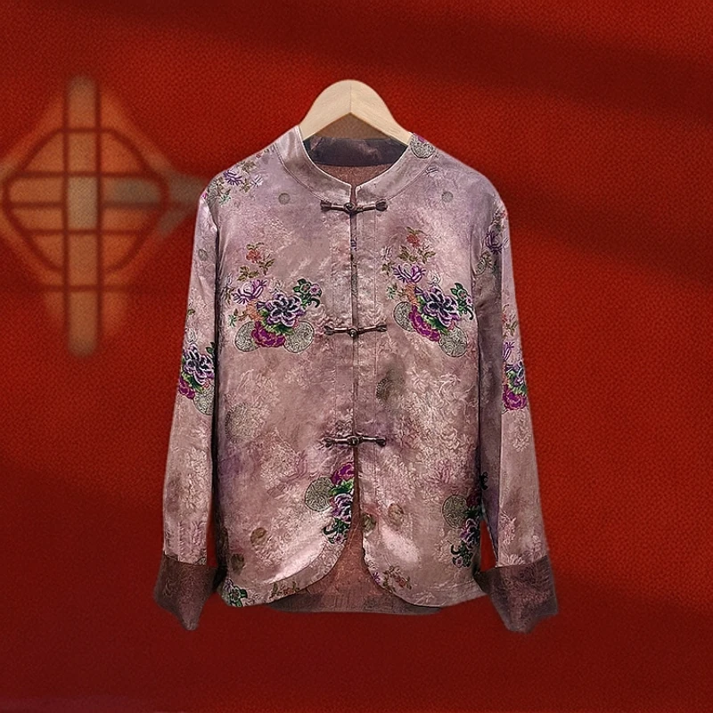 <<非遗美学>>新中式国风香云老料衬衫女士气质上衣T1399