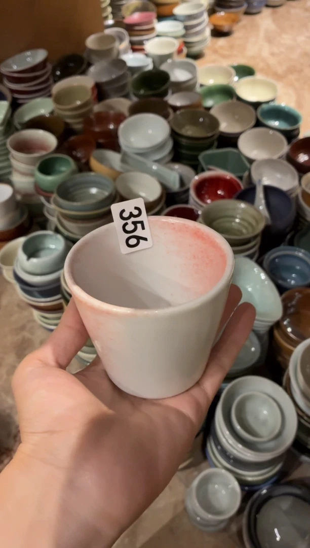 瓷片李*356 桃夭水杯1个