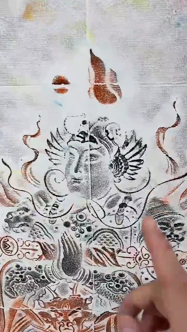 国画D****r赵燮绘画8pc拓片