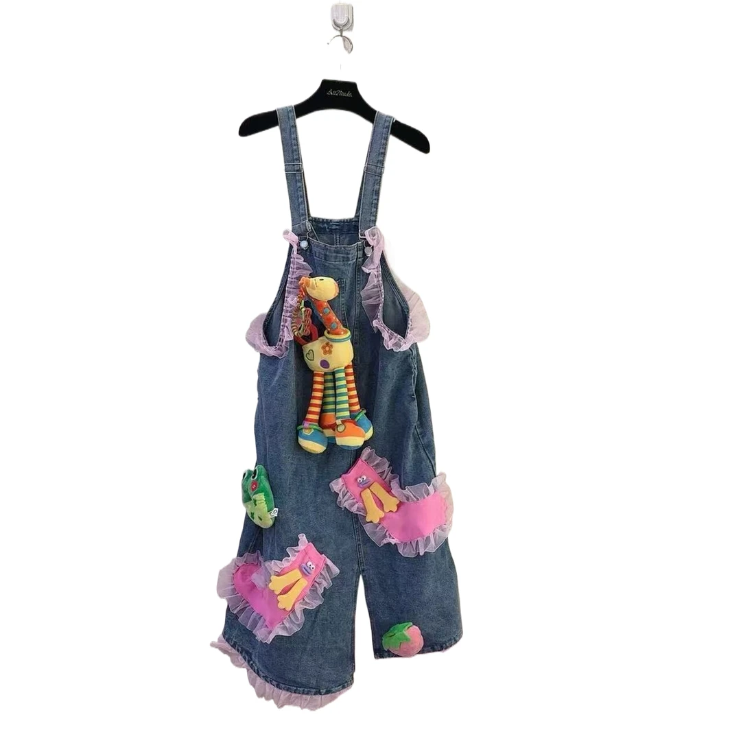 ATT潮牌女装2025春原创设计师品牌个性时尚休闲百搭网红背带裤