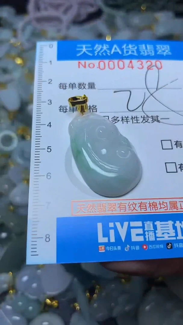 颈饰未镶嵌翡翠净货挂件-4320