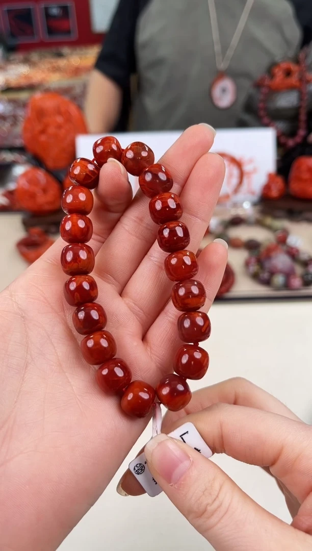 未镶嵌瓦西老型手串11+南红玛瑙时*吖（多样式发其一）
