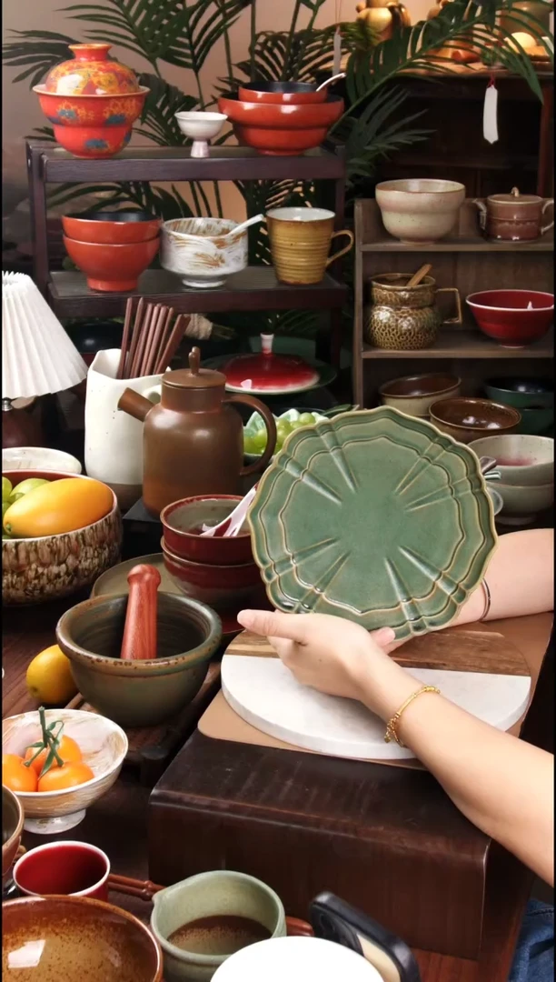 碗微瑕景德镇手工高温餐具壶承