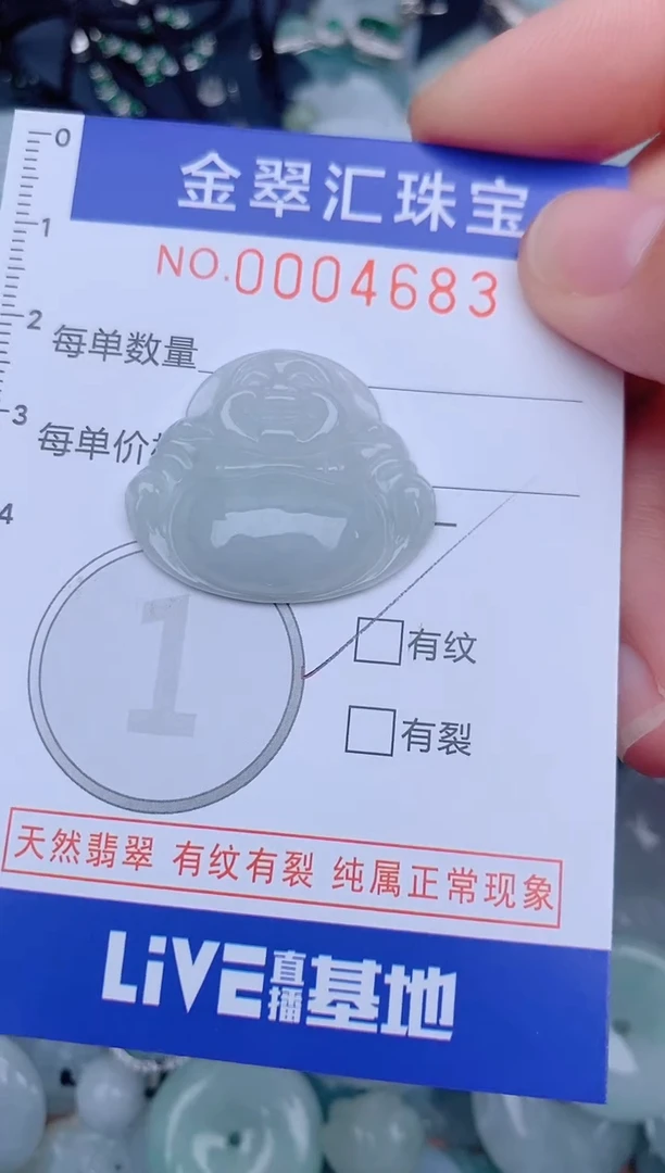 翡翠未镶嵌颈饰4683