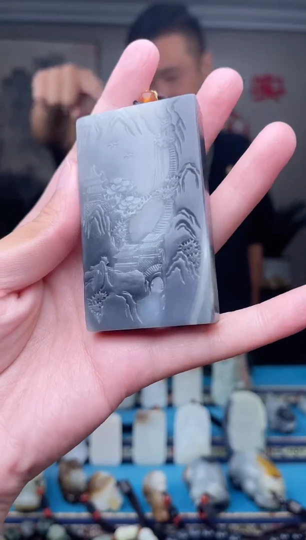 和田玉未镶嵌挂件1