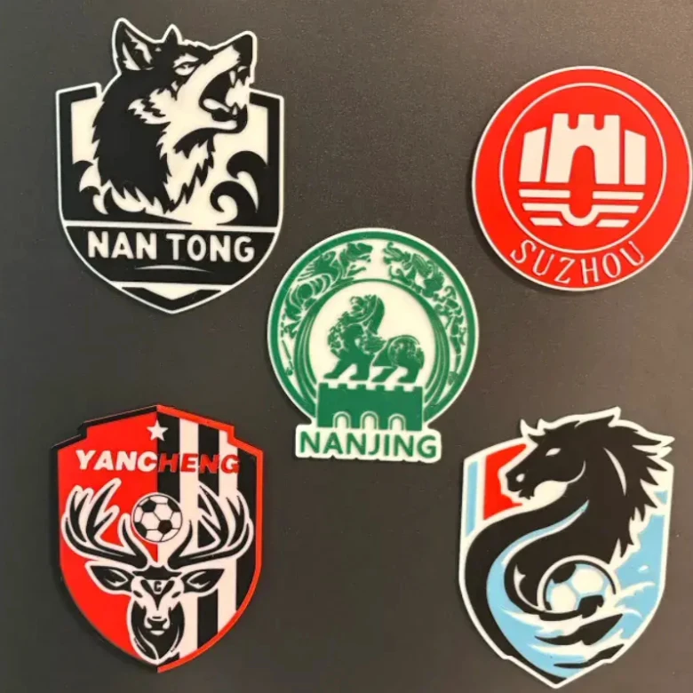 3D打印苏超联赛队徽江苏省城市足球联赛队徽冰箱贴