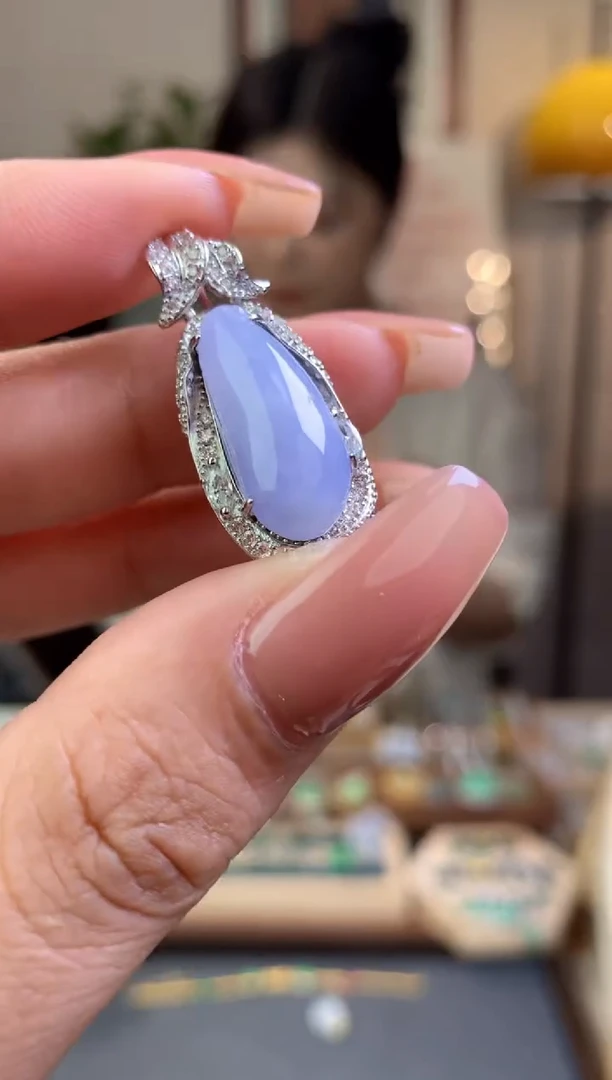 翡翠银S925镶嵌吊坠(不含链)吊坠