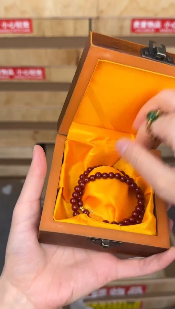 慈木器文玩阁0.6朱砂福葫芦双圈链接@@ys1958