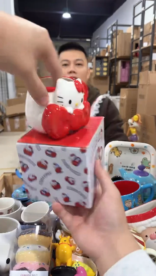 瓷片kt猫大蝴蝶结水杯