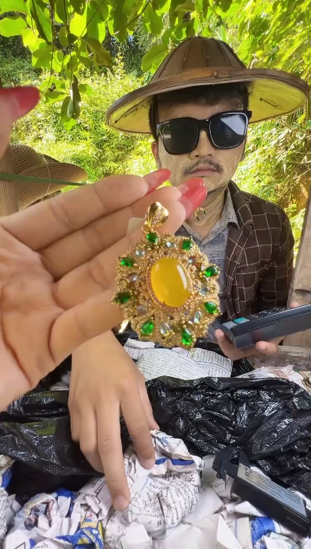 玛瑙/玉髓套装合金天然玉石保真 多样性发一