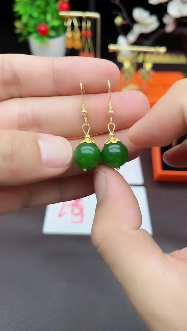 玛瑙/玉髓耳饰银S925镶嵌438000