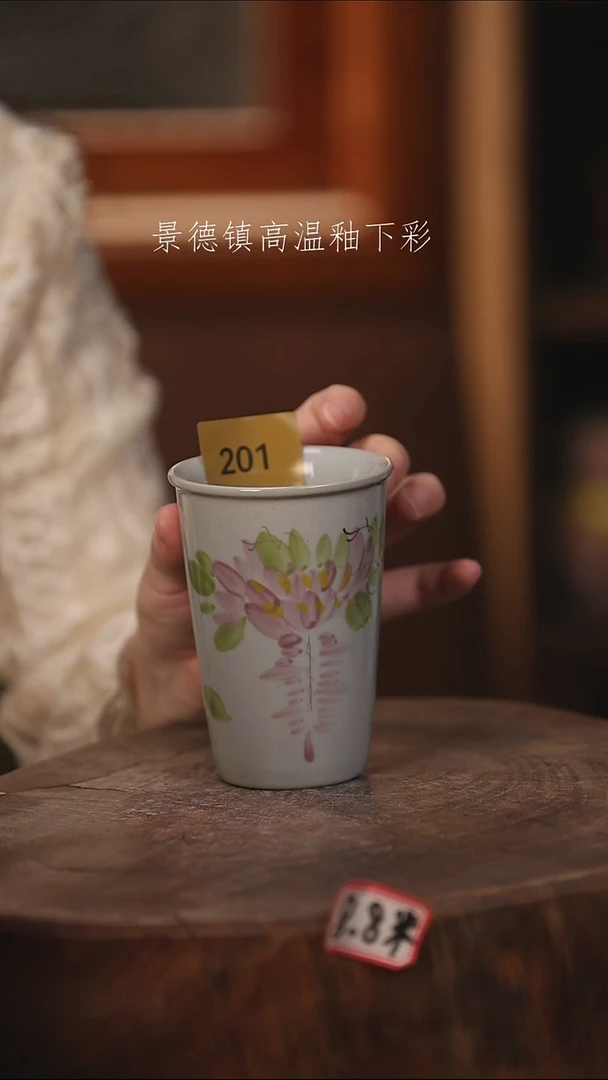 陶瓷景德镇高温釉下手绘陶瓷@L201@