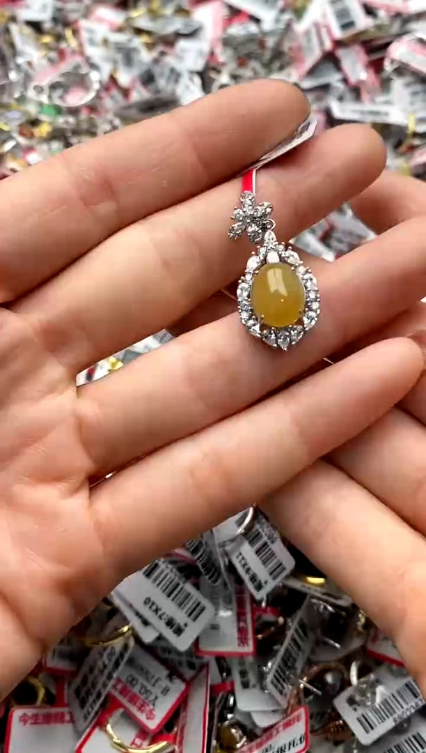 【闪购商品】翡翠戒指银S925镶嵌11111111    9