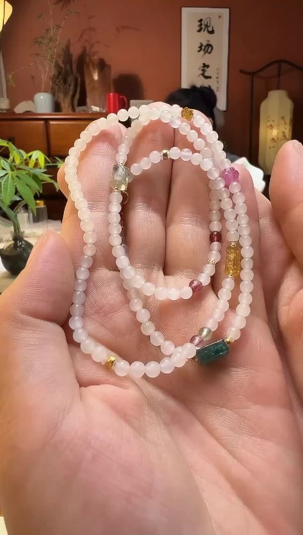 【闪购商品】和田玉颈饰18K金镶嵌白玉