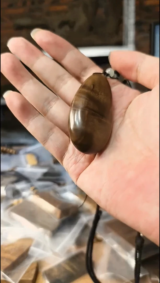楠木（金丝楠）把件雨滴脖挂