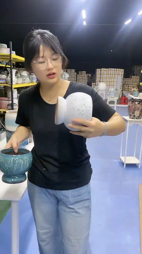 宜兴紫砂粗陶花盆
