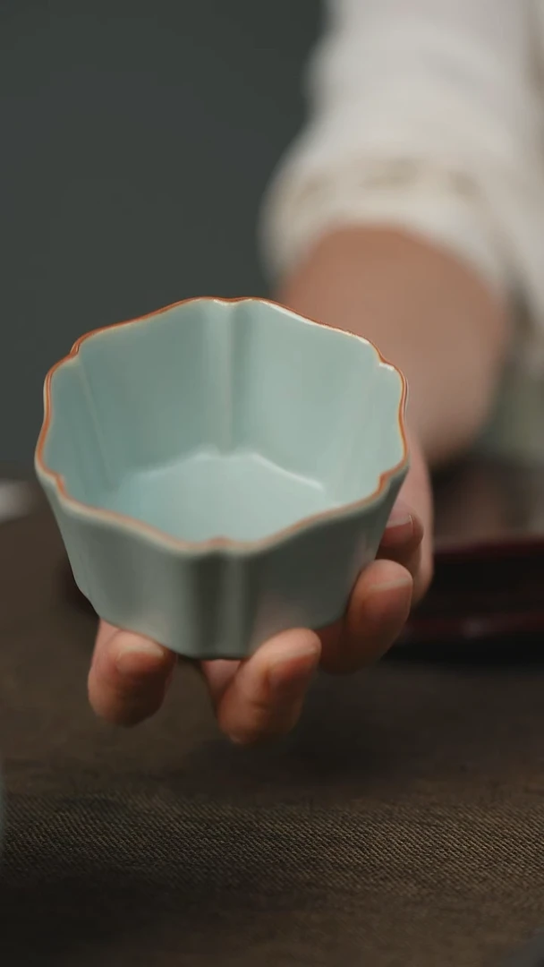 精品六瓣葵口杯不带礼盒