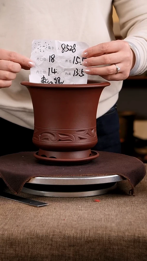 紫砂花盆花卉工艺8528+z