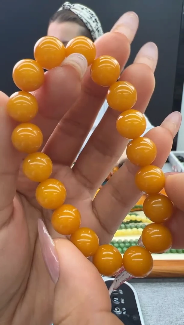 【闪购商品】琥珀手链未镶嵌308秒拍号