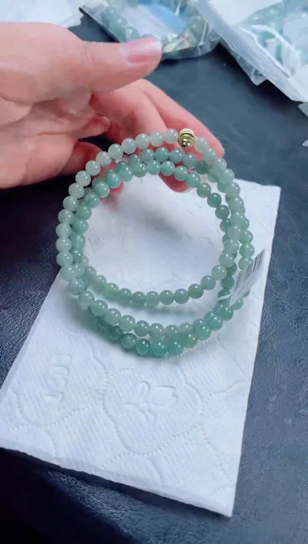 定制翡翠未镶嵌珠串多样性发货