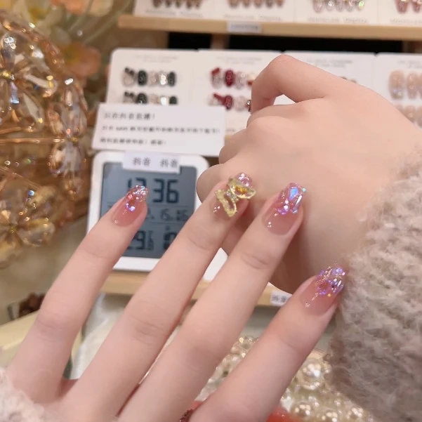 葡萄冻冻12片-送2片旋转蝴蝶-一甲两带-SAYE飒爷美甲-掉钻包补