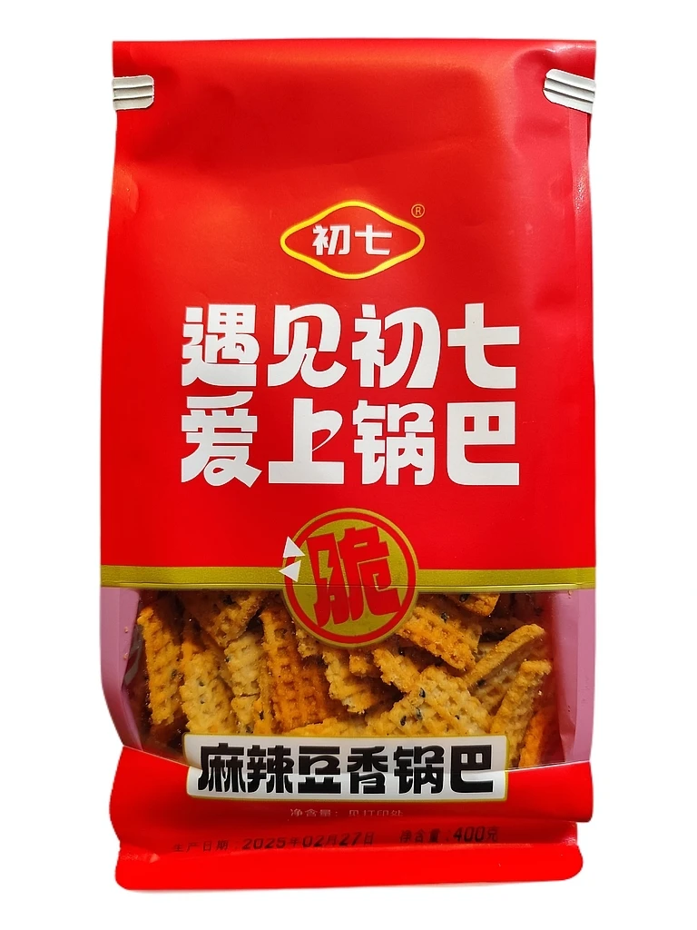 手工豆香锅巴牛排麻辣味400g/袋黄米黑芝麻上班解馋耐吃小零食