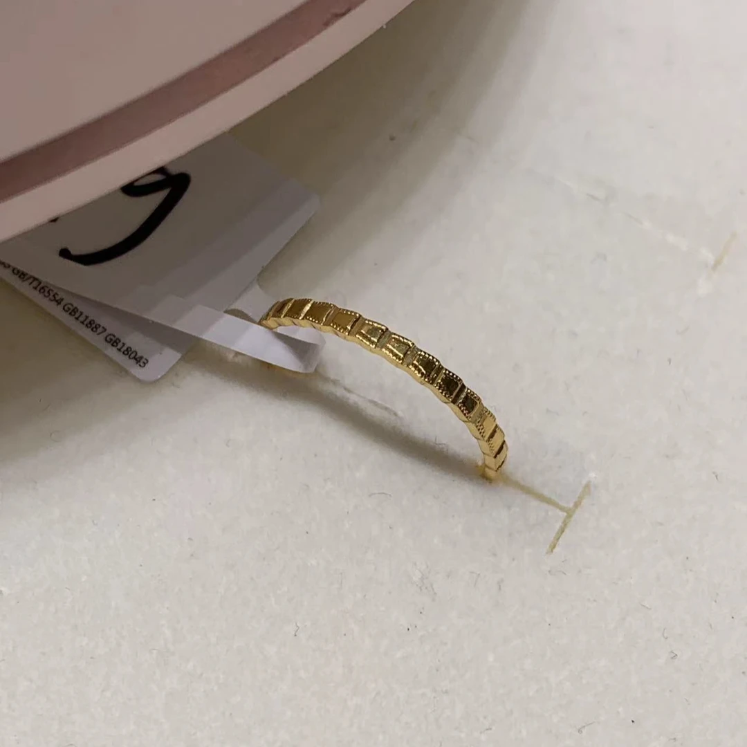 【小鑫黄金甄选】足金999素圈鱼鳞戒指  1.54g