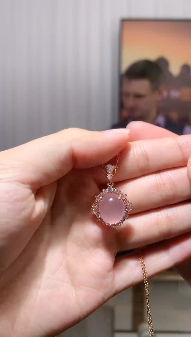 银S925镶嵌颈饰水晶吊坠