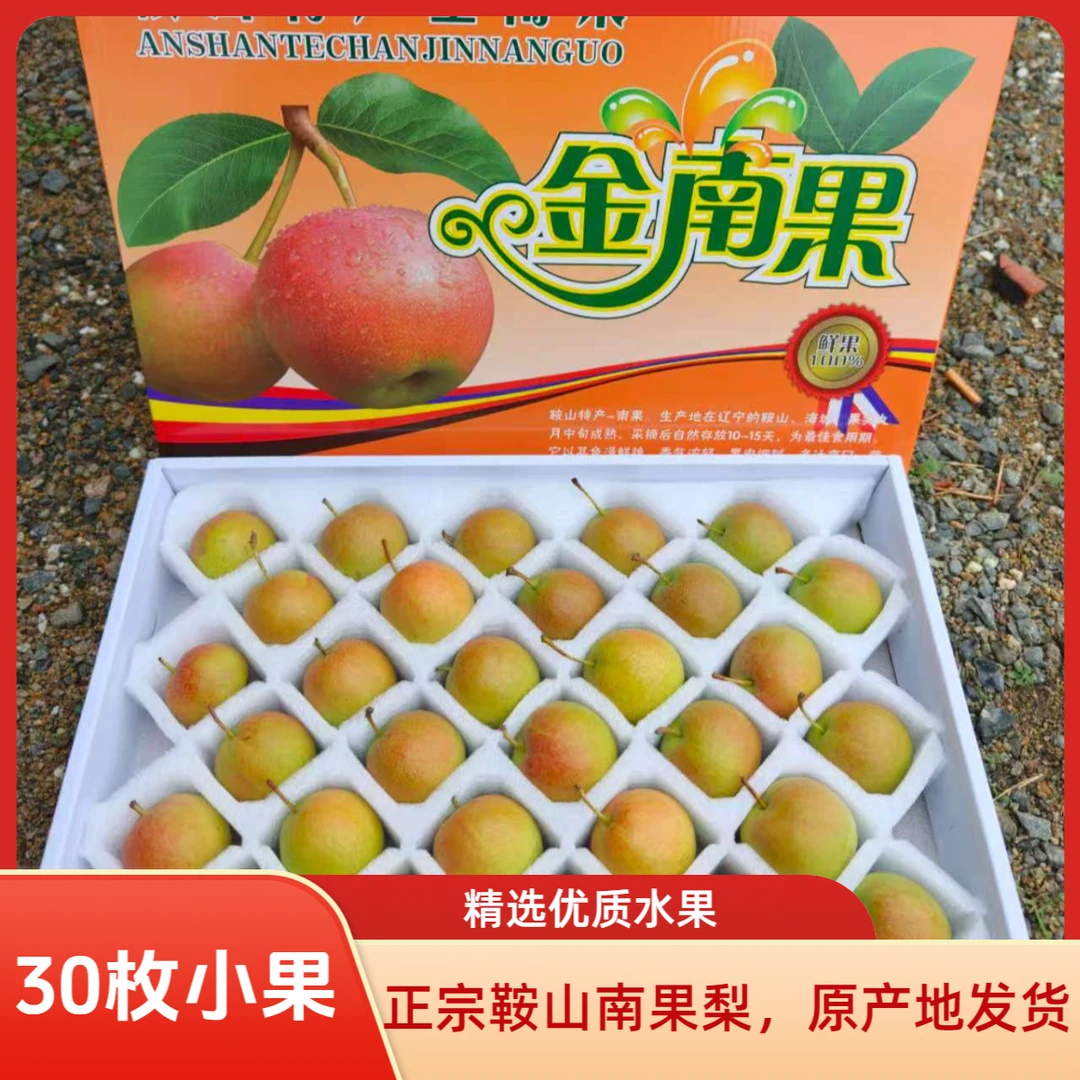 正宗海城什司县特产南果梨大中小果精品礼盒