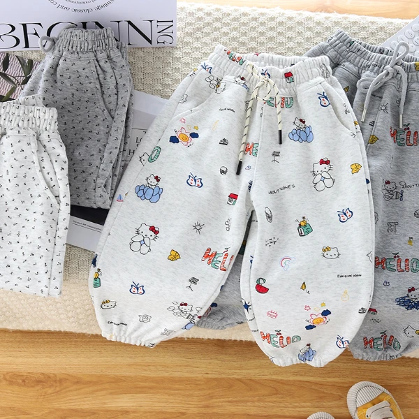 春季新款男女童裤子韩版儿童洋气百搭卫裤宝宝休闲运动裤