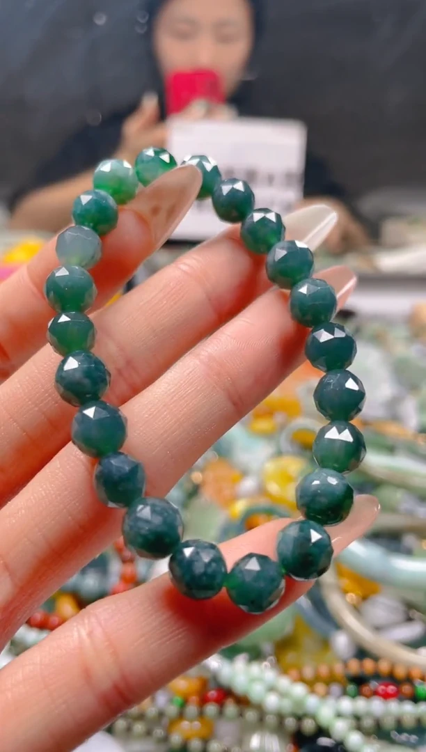 【闪购商品】翡翠颈饰未镶嵌7-8MM/L/翡翠A货一图一物