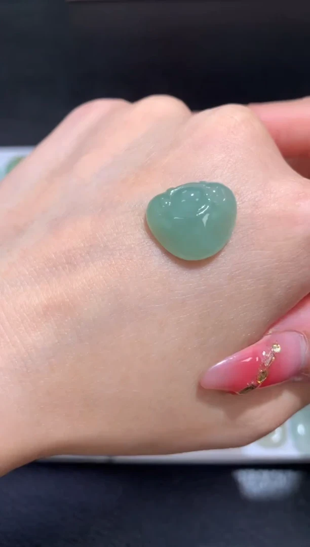 定制翡翠18K金镶嵌毛货