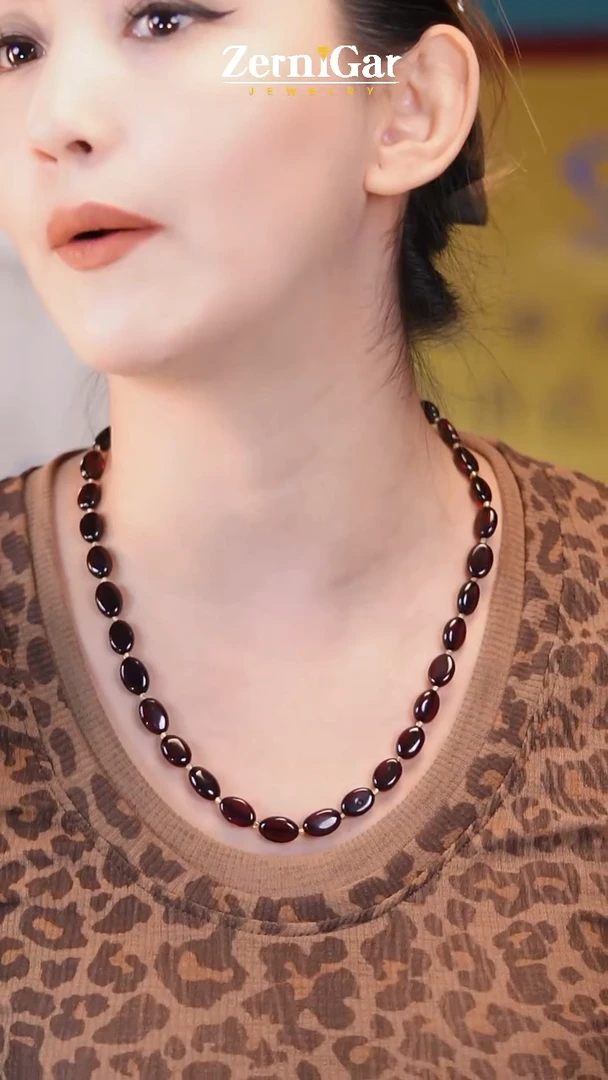 裸石琥珀未镶嵌天然琥珀项链