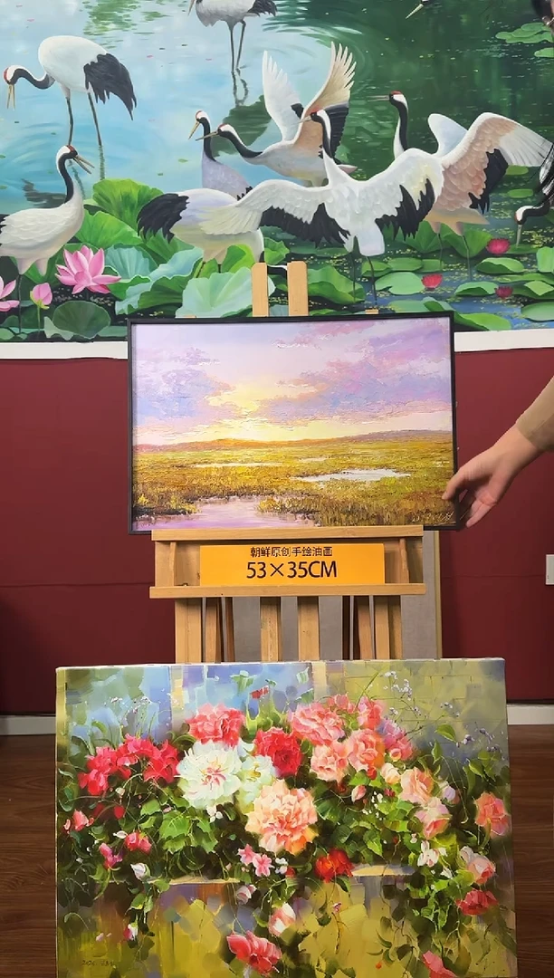 油画【2号】约53*35cm丨朝鲜原创纯手绘孤品油画丨顺丰包邮