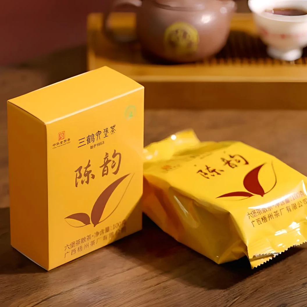 三鹤六堡茶【陈韵】100克/盒特级 陈香浓郁 口感细腻 广西梧州黑茶