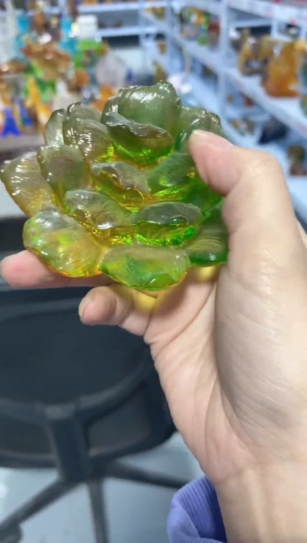 手工艺品琉璃微瑕 手工艺品 古法琉璃 加以罚十
