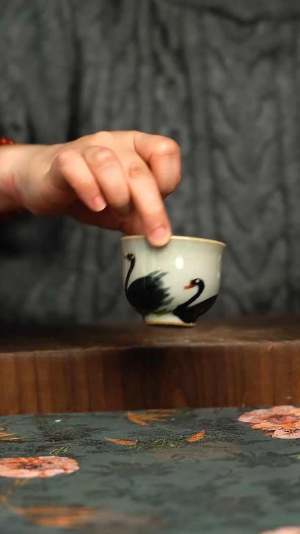 杯釉下彩手工手绘同款陶器