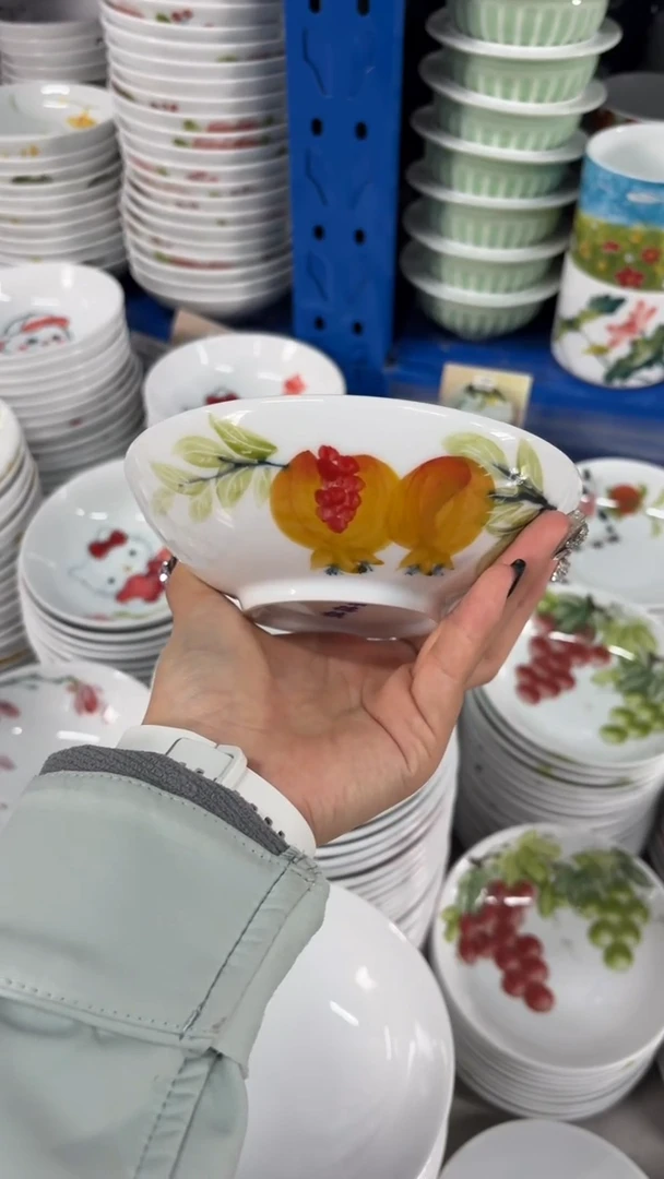 瓷片景德镇高温陶瓷食品级手绘釉中彩-小胖碗