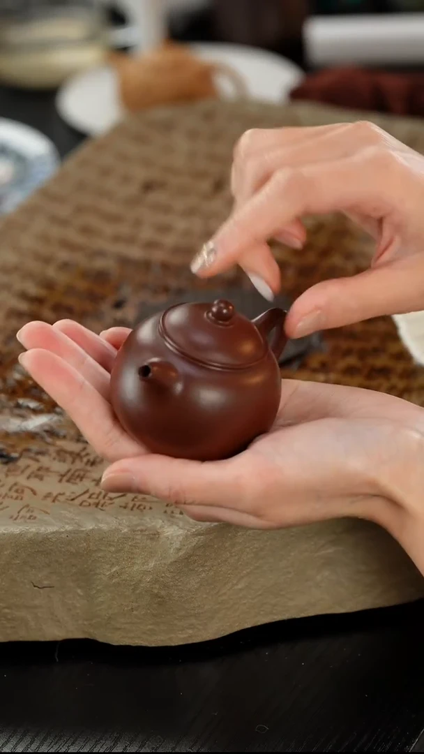 茶壶紫砂老紫泥匏尊100cc