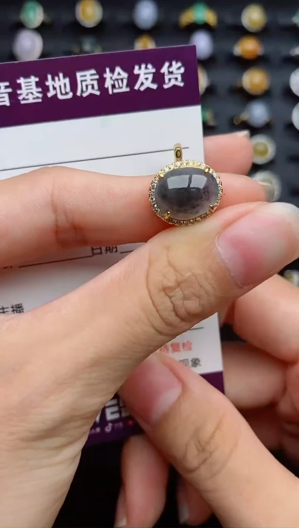 银S925镶嵌戒指翡翠1